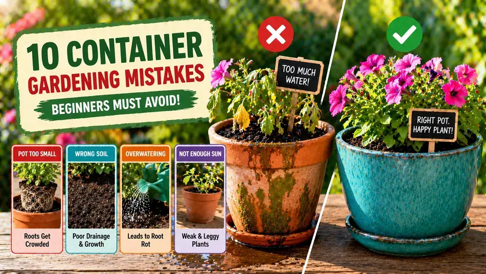 10 Container Gardening Mistakes Beginners Must Avoid