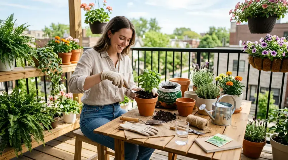 Beginner Container Gardening Setup