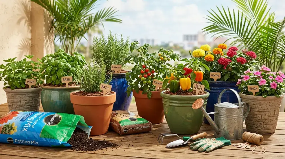 Best container gardening setup for Florida beginners