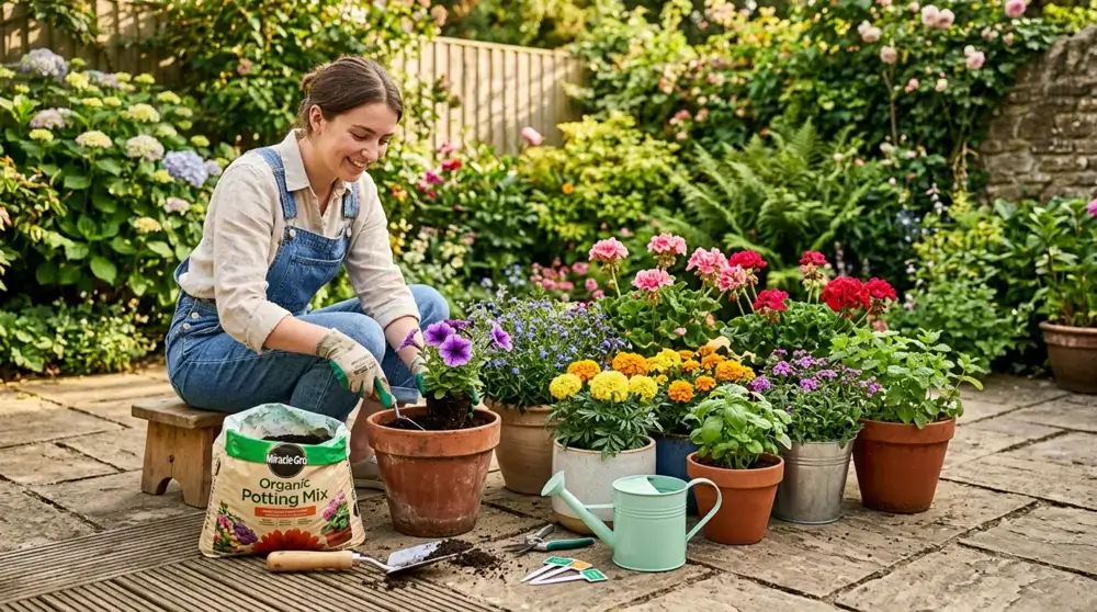 Container Flower Setup
