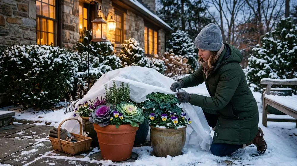 Protecting Container Plants from Frost