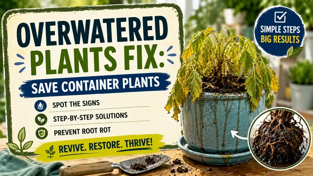 Overwatered Plants Fix Save Container Plants